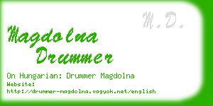 magdolna drummer business card